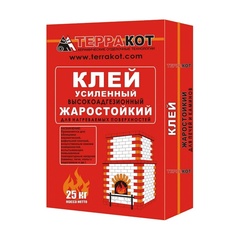 Клей плиточный // печной-жаростойкий //Терракот // 25 кг