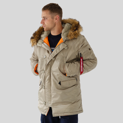 Парка Alpha Industries N-3B Slim Fit Dark Khaki (Светло - зеленая)