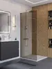 BelBagno UNO-L-1-TB-90-BR-Cr Душевая перегородка универсальная с односторонним входом, стекло бронза, профиль хром, 900x2000 мм