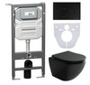 Ceramica Nova CN4002MB_1001B_1000 Комплект: Подвесной унитаз + Шумоизоляционная панель для инсталляции + Система инсталляции для унитазов с кнопкой смыва