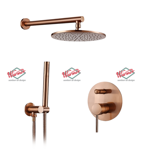 Душевой комплект Warmer Rose Gold Line 8D