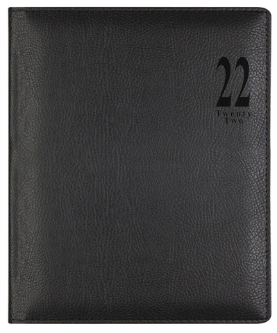 Еженедельник Letts Milano A4, кожа искусственная, белые страницы черный (22-081391)