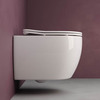 Ceramica Nova Play CN3001 Подвесной унитаз c ультра тонким сидением с функцией плавного закрытия, цвет: белый