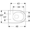 Geberit Renova Compact 500.377.01.1 Унитаз подвесной, белый