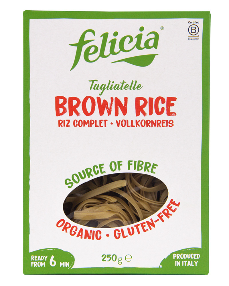 Макаронные изделия FELICIA без глютена из бурого риса BIO Лапша в гнездах Tagliatelle 250 г