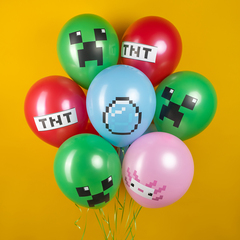 Шар К 12''/30 см, Пиксели, TNT, Ассорти, пастель, 2 ст, 2 ст, 25 шт.