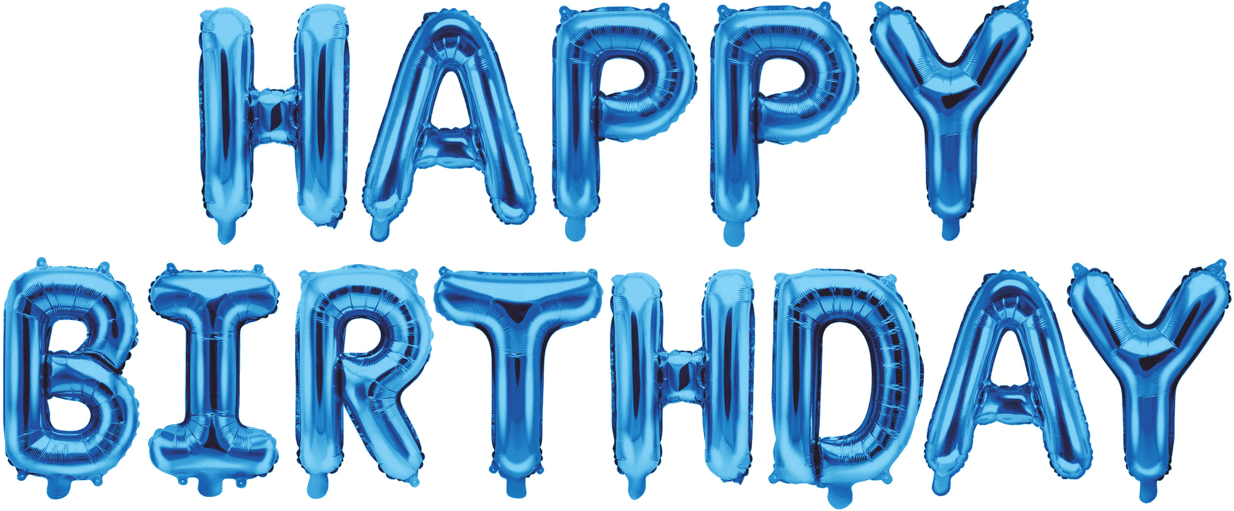 К Надпись, Happy Birthday, Синий, 16