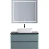 BelBagno KRAFT-800-2C-SO-AO База под раковину подвесная с фрезерованными ручками по всей длине фасада с двумя выкатн. ящ., Голубой Мат., 800x455x500