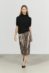 Massimo Dutti Юбка - карандаш, пудрово-бежевый