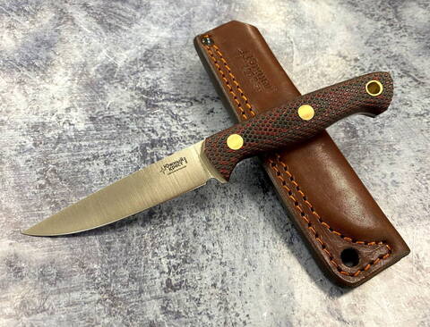 Нож Splinter, N690, микарта красно-черная, 240.0654