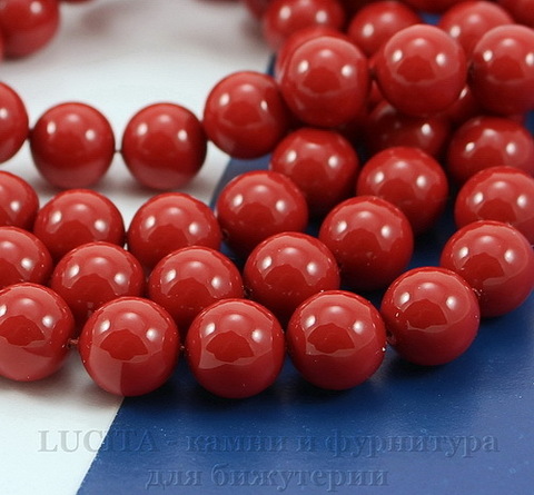 5810 Хрустальный жемчуг Сваровски Crystal Red Coral круглый 8 мм , 5 шт (Crystal Red Coral 2)