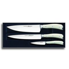 Набор из 3 кухонных ножей WUSTHOF Ikon Cream White арт. 9601-0 WUS