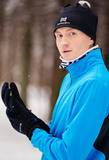 Элитная утеплённая лыжная куртка Nordski Pro Light Blue/Black