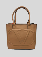 Сумка-тоут Valentino бежевая