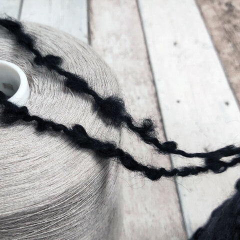 Фасонное букле бэби альпака PONTE ALPACA GRAN 80 черный