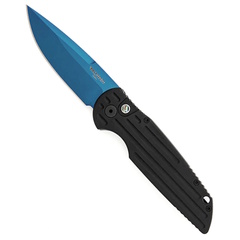 Фото Автоматический нож Pro-Tech Tactical Response 3 Grooved Sapphire Blue, сталь MagnaCut, рукоять алюминий, черный