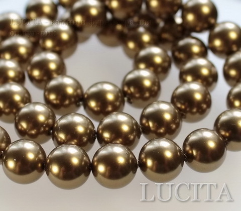 5810 Хрустальный жемчуг Сваровски Crystal Antique Brass круглый 10 мм (Crystal Antique Brass 1)