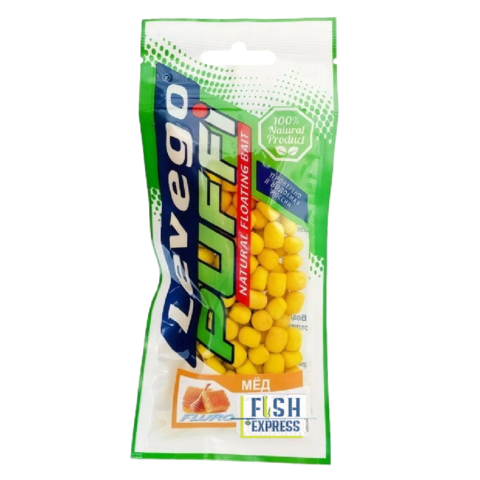 Воздушное тесто Levego Puffi МЁД 15гр, цвет Fluo UV жёлтый, размер mini (4-6мм) заказ от 5 шт.