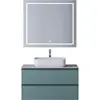 BelBagno KRAFT-900-2C-SO-AO База под раковину подвесная с фрезерованными ручками по всей длине фасада с двумя выкат. ящ., Голубой Мат., 900x455x500