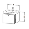 Duravit Brioso BR404704949 Тумба подвесная под раковину 1020х469х452 мм, с 1 выдвижным ящиком, цвет графит матовый 49 (для 034210)