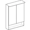 Geberit Acanto 500.644.00.2 Зеркальный шкаф с подсветкой, 60x83x21.5см, дуб Мистик / меламин, структура дерева, с зеркальным покрытием снаружи