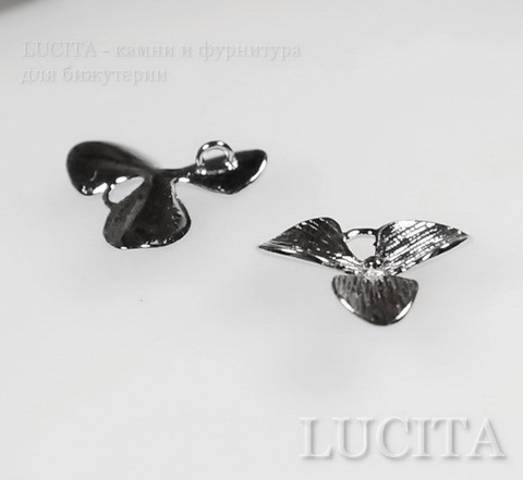 Подвеска "Трилистник" 18х16 мм (цвет - никель) ()