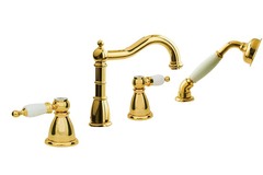 Boheme Oro 395 Смеситель врезной на борт ванны, цвет: золото фото