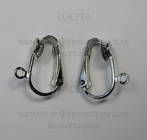 Основы для клипс  14х12 мм  (цвет - платина) ()