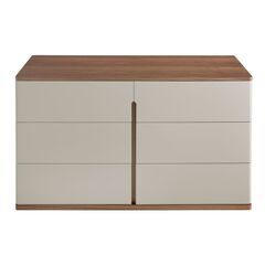 Комод  7168/MC2320DR из серого лака и орехового дерева