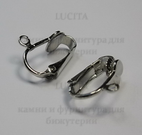Основы для клипс  14х12 мм  (цвет - платина) ()