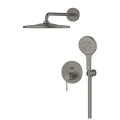 Душевая система GROHE Essence со смесителем для ванны, темный графит матовый (25287AL0)