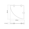 WasserKRAFT K-533BRUSHED GOLD Полка косметическая, цвет: золото