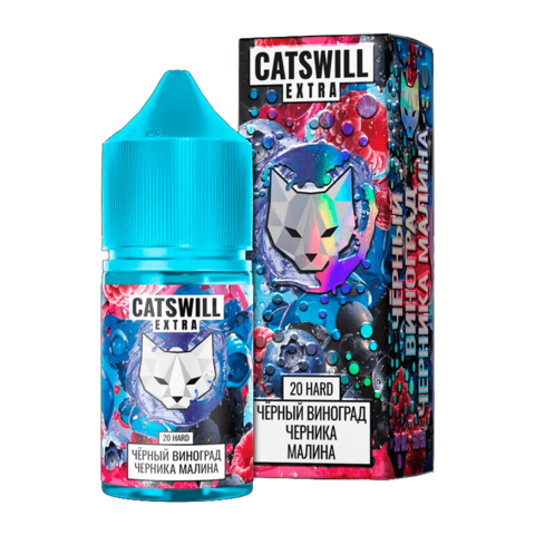 Жидкость CATSWILL EXTRA Salt 2% HARD 30 ml - Чёрный виноград Черника Малина