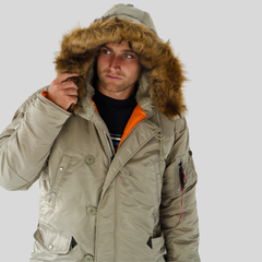 Парка Alpha Industries N-3B Slim Fit Dark Khaki (Светло - зеленая)
