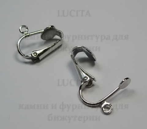 Основы для клипс  14х12 мм  (цвет - платина) ()