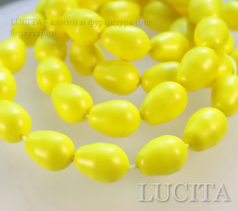 5821 Хрустальный жемчуг Сваровски Crystal Neon Yellow грушевидный 11х8 мм ()