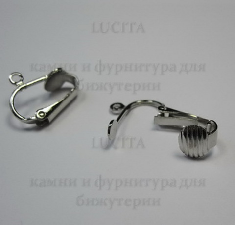 Основы для клипс  14х12 мм  (цвет - платина) ()