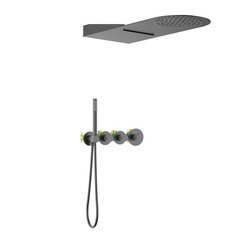 Timo Saona SX-2350/18SM Душевая система встраиваемая с термостатом, цвет: чёрное золото фото
