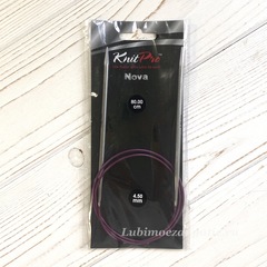 KnitPro Nova Metal круговые спицы 4,5 мм/80 см