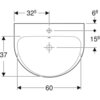 Geberit Renova 500.372.01.1 Раковина 65x50см, белый
