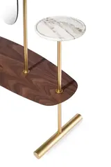 Вешалка ARCO Gold/Walnut с полкой из ореха