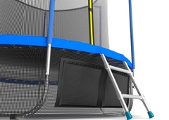 EVO JUMP Internal 12ft (Sky). Батут с внутренней сеткой и лестницей, диаметр 12ft (синий) + нижняя сеть