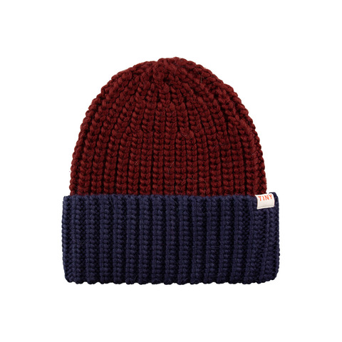 Шапка Tinycottons Color Block Maroon