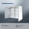 Aquanet 341427 Зеркальный шкаф Оптима (Optima) 100х80 LED (341427)