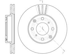 Диск тормозной вентилируемый G-brake  GR-02196