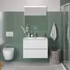 BelBagno UNO-MINI-700-2C-SO-BO База под раковину подвесная с фрезерованными ручками по всей длине фасада с двумя выкатн. ящ., Bianco Opaco,700x395x608