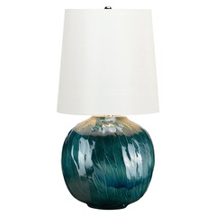 Синяя современная настольная лампа Elstead Blue Globe BLUE-GLOBE-TL, E27, в гостиную