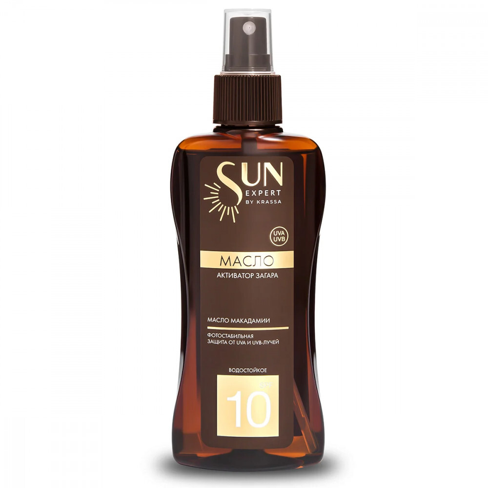 Масло для загара активатор SPF 10 SUN EXPERT by KRASSA, 180 мл