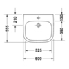 Duravit D-Code 23136000002 Раковина медицинская