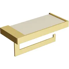 Boheme 10721-G Держатель для туалетной бумаги c крышкой Qubic Gold фото